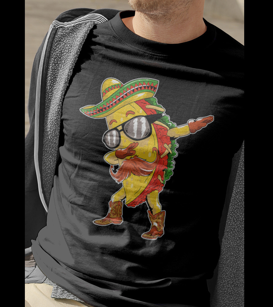 Funny Taco Dabbing Sombrero Cinco De Mayo T-Shirt