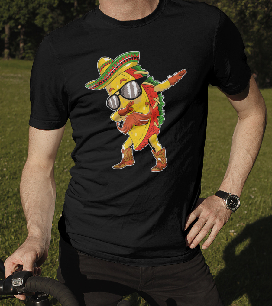 Funny Taco Dabbing Sombrero Cinco De Mayo T-Shirt