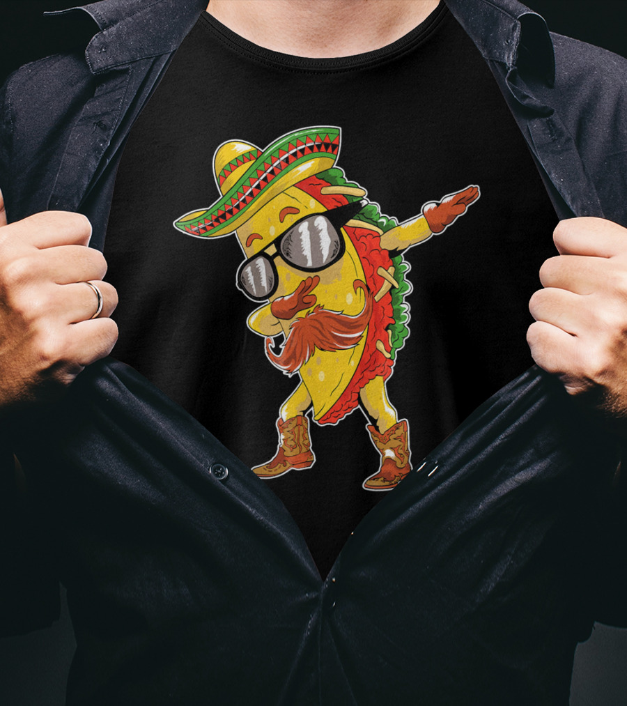 Funny Taco Dabbing Sombrero Cinco De Mayo T-Shirt
