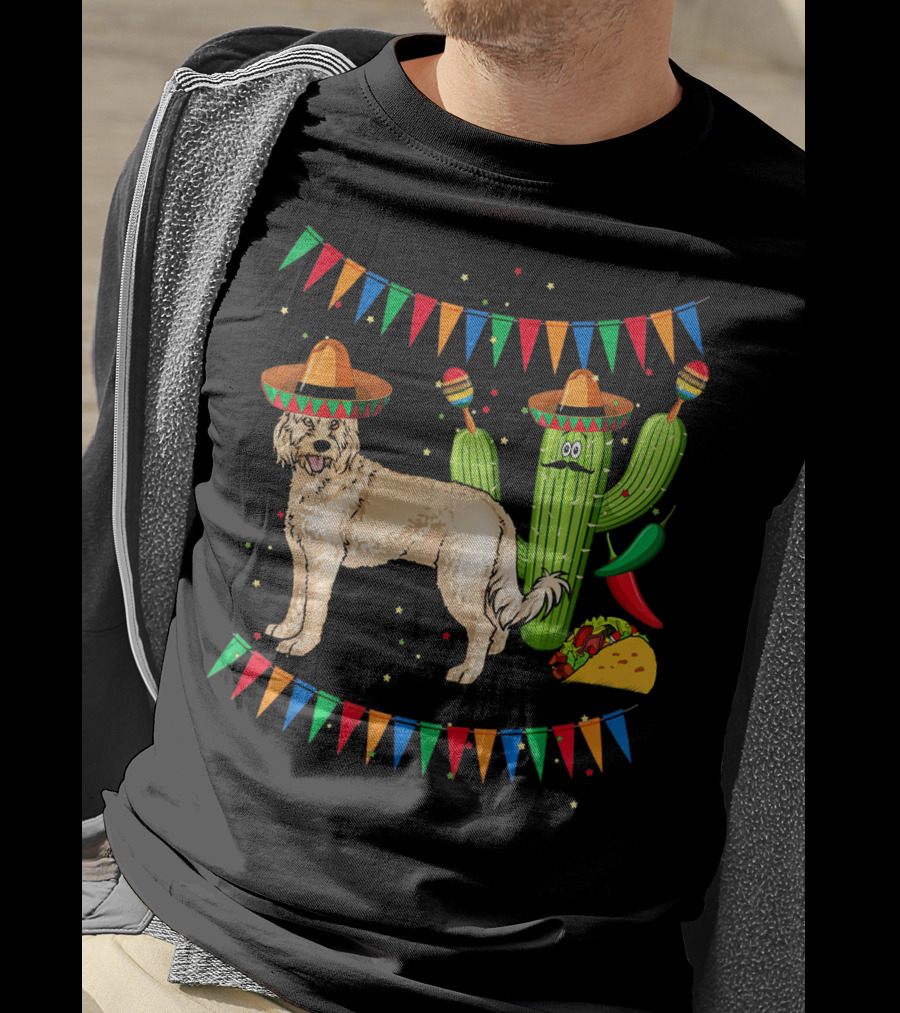 Sombrero Cockapoo Dog Mexico Cinco De Mayo Fiesta Cactus Taco Party T-Shirt