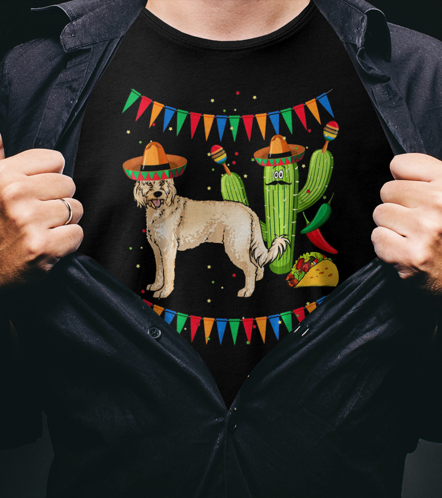 Sombrero Cockapoo Dog Mexico Cinco De Mayo Fiesta Cactus Taco Party T-Shirt