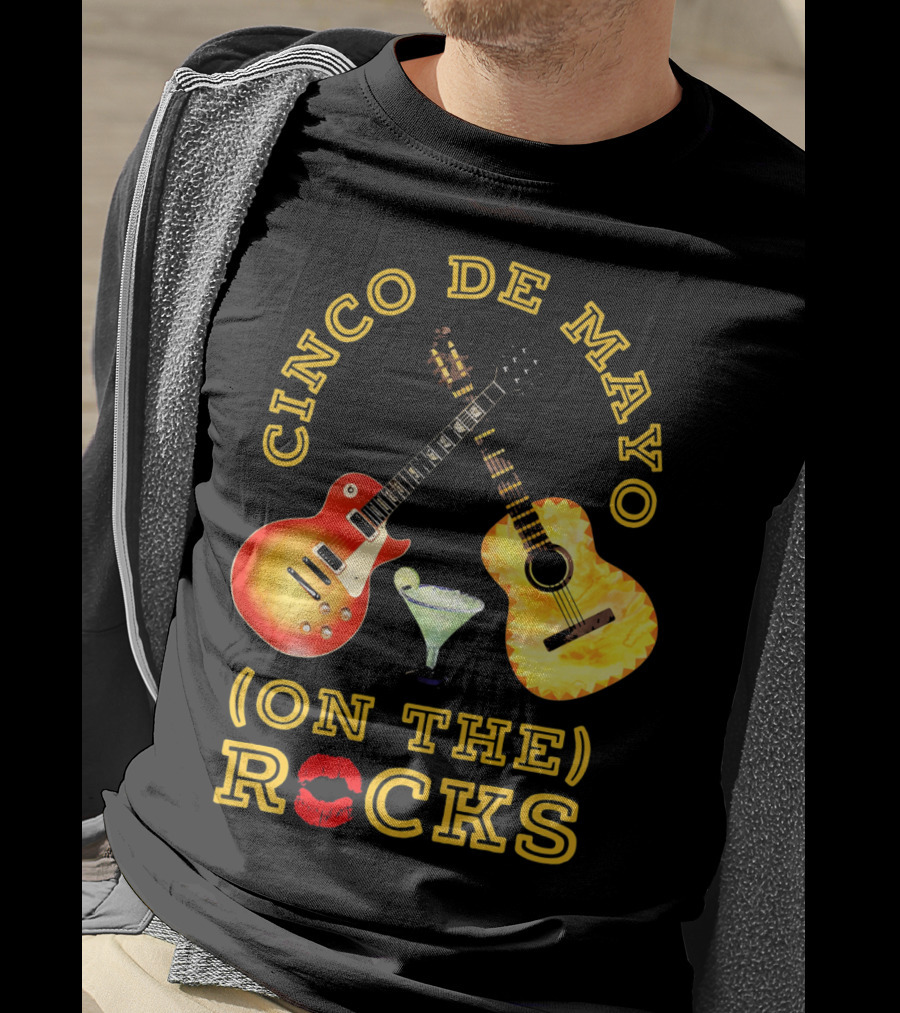 Cinco De Mayo On The Rocks Guitars Margarita T-Shirt