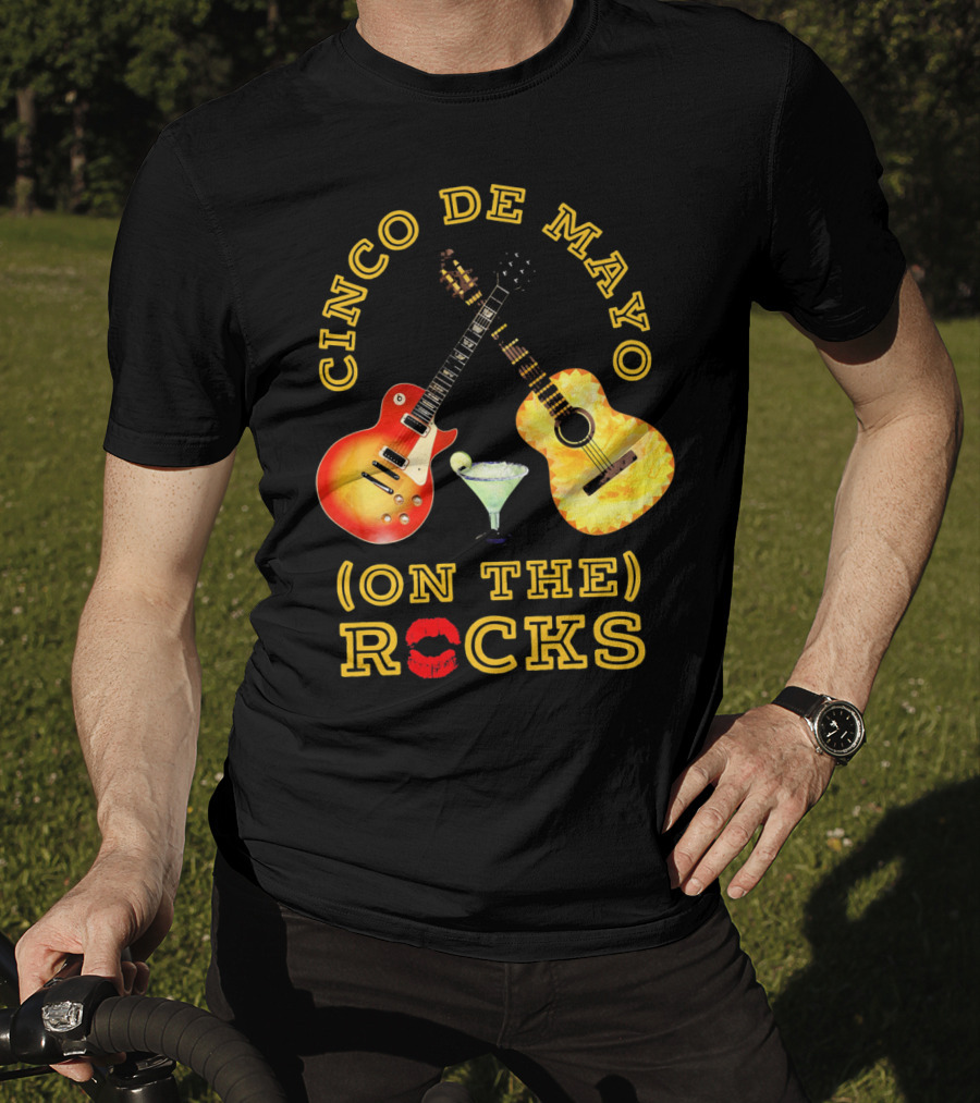 Cinco De Mayo On The Rocks Guitars Margarita T-Shirt