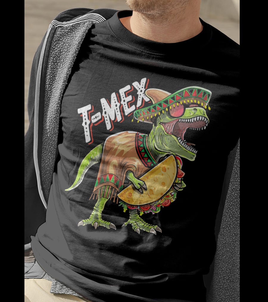 T-Mex Cinco De Mayo Dinosaur Taco Fiesta T-Shirt