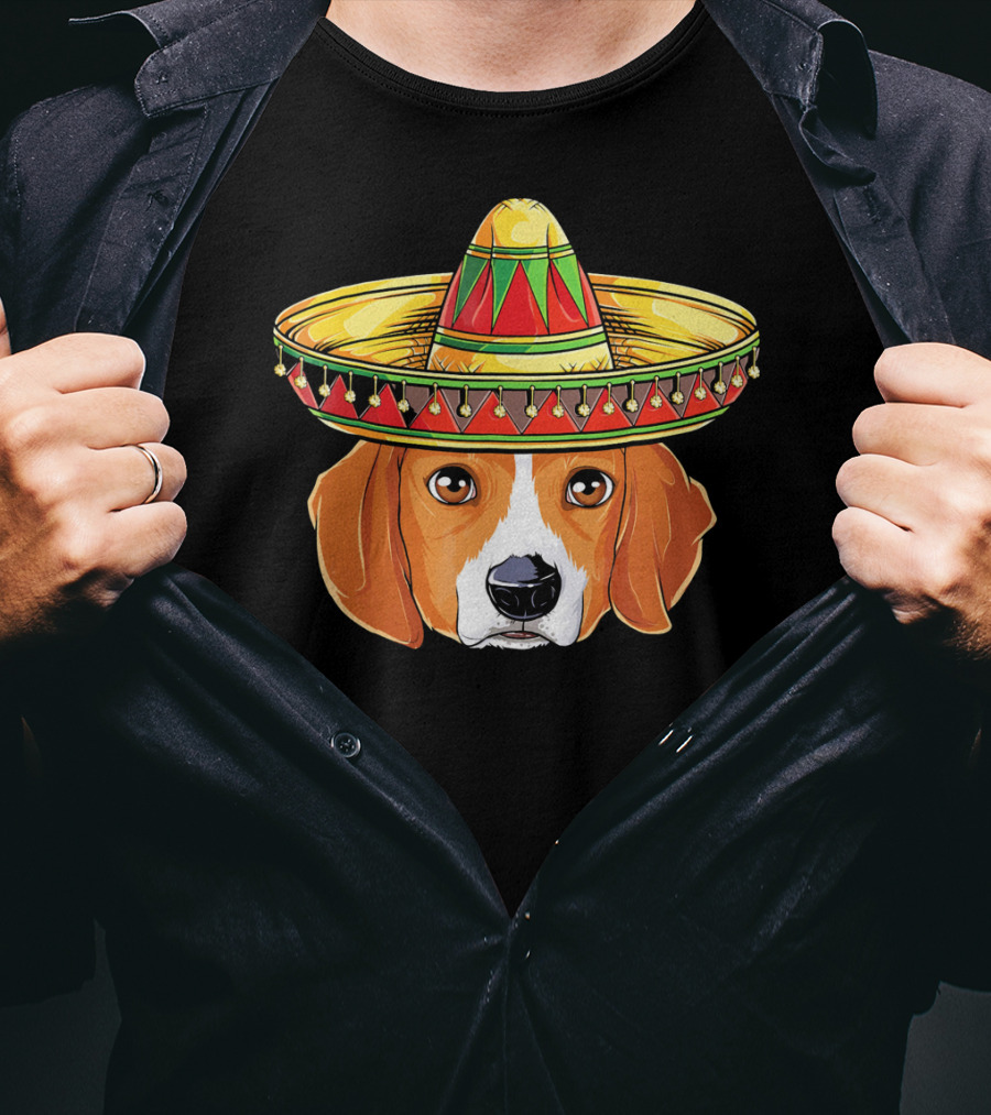 Cinco De Mayo Beagle Sombrero T-Shirt