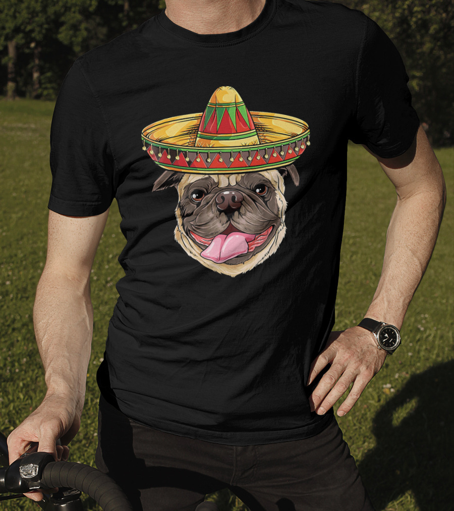 Cinco De Mayo Sombrero Pug T-Shirt