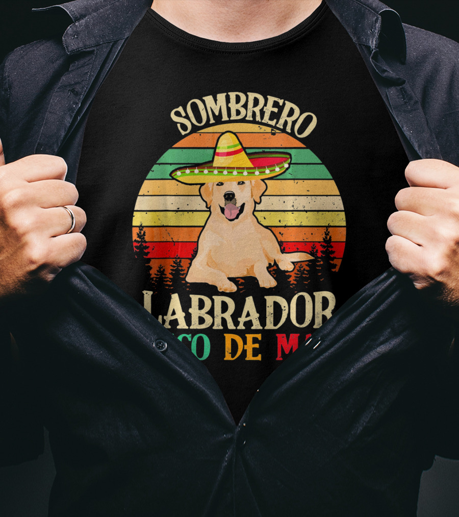 Sombrero Labrador Cinco De Mayo Vintage Happy T-Shirt