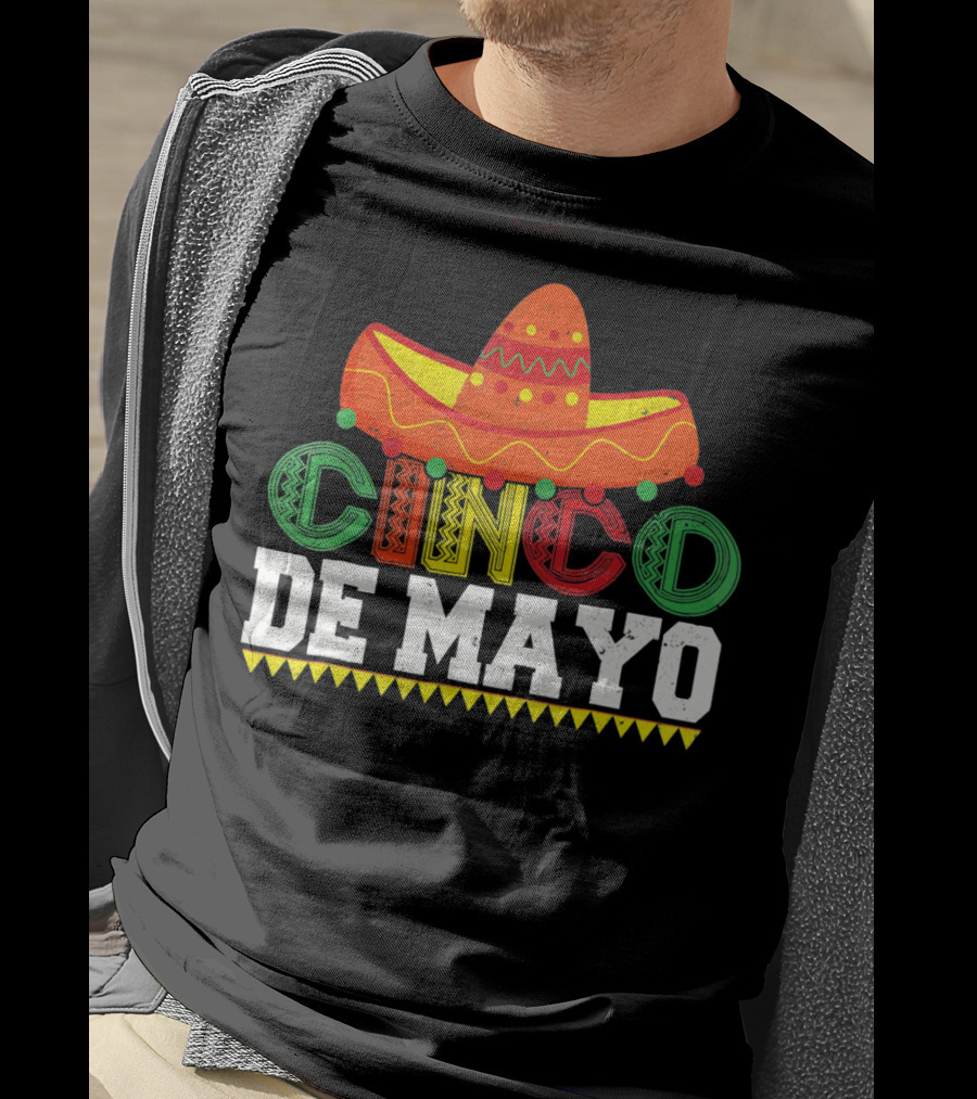 Cinco De Mayo Sombrero Colorful Festive Mexican T-Shirt