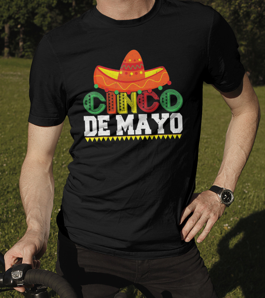 Cinco De Mayo Sombrero Colorful Festive Mexican T-Shirt