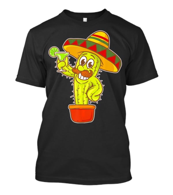 Cinco DE Mayo Cactus Costume Sombrero Margarita T-Shirt
