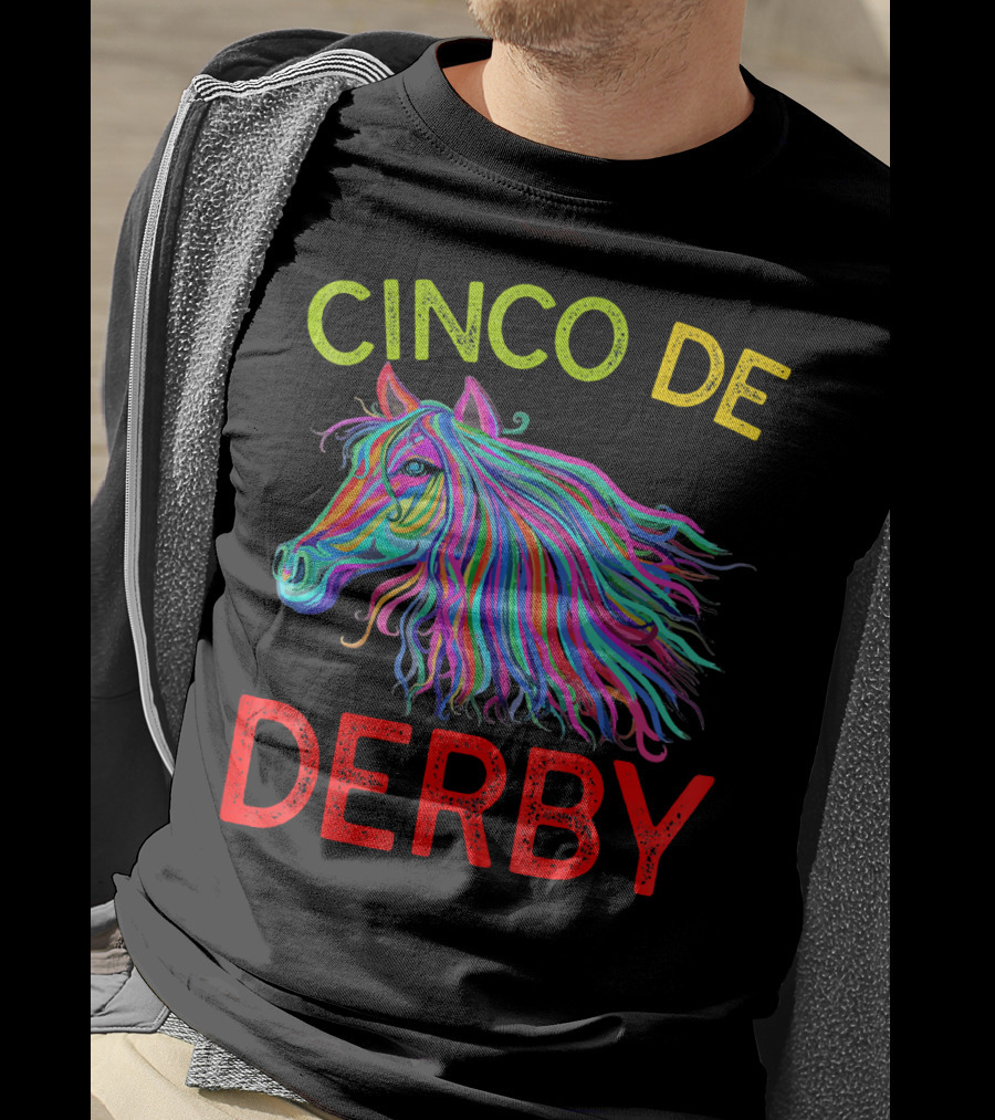 Cinco De Derby Colorful Horse T-Shirt