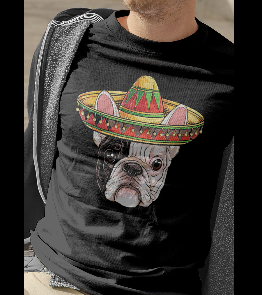 Cinco De Mayo French Bulldog Sombrero T-Shirt