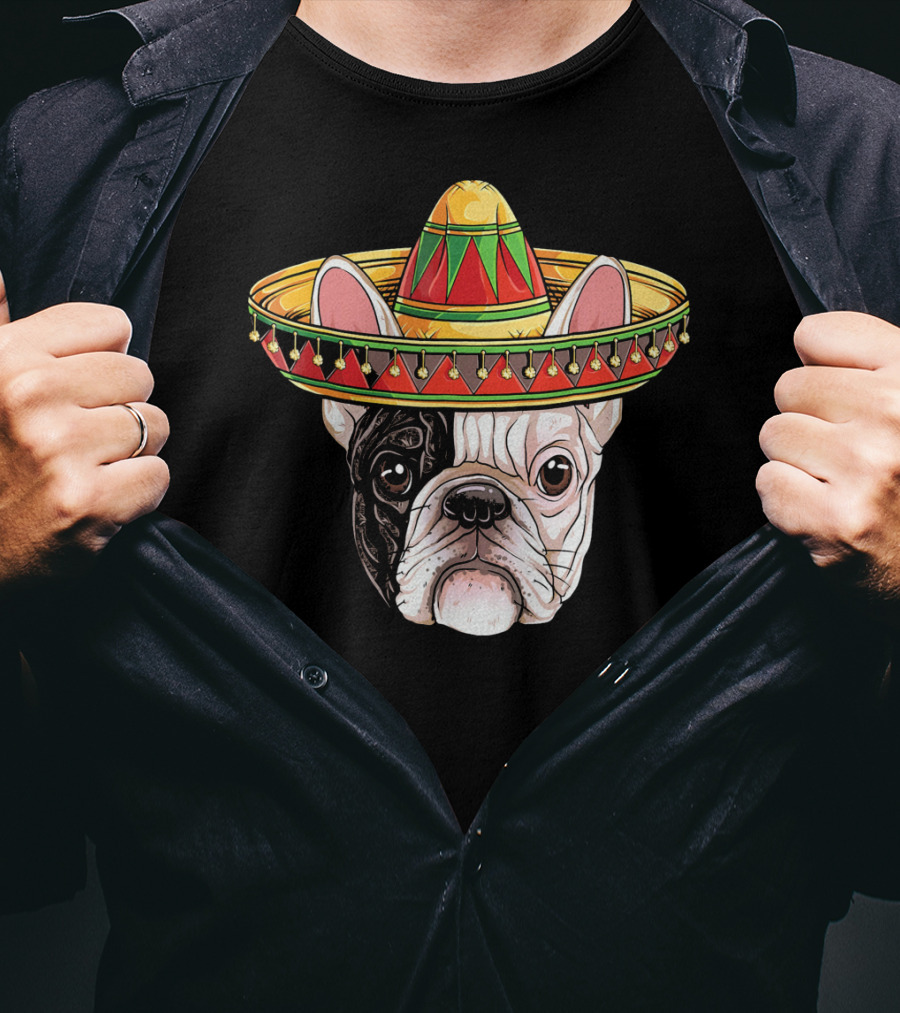 Cinco De Mayo French Bulldog Sombrero T-Shirt