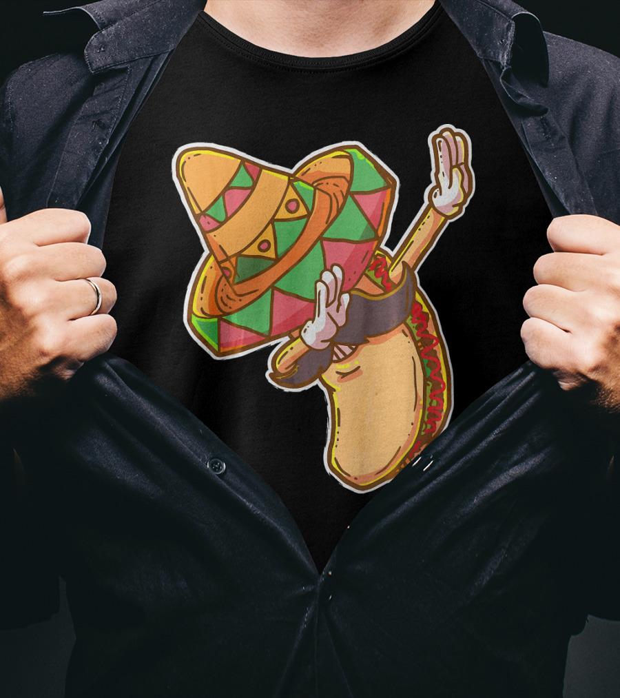 Cinco De Mayo Sombrero Taco Dabbing T-Shirt