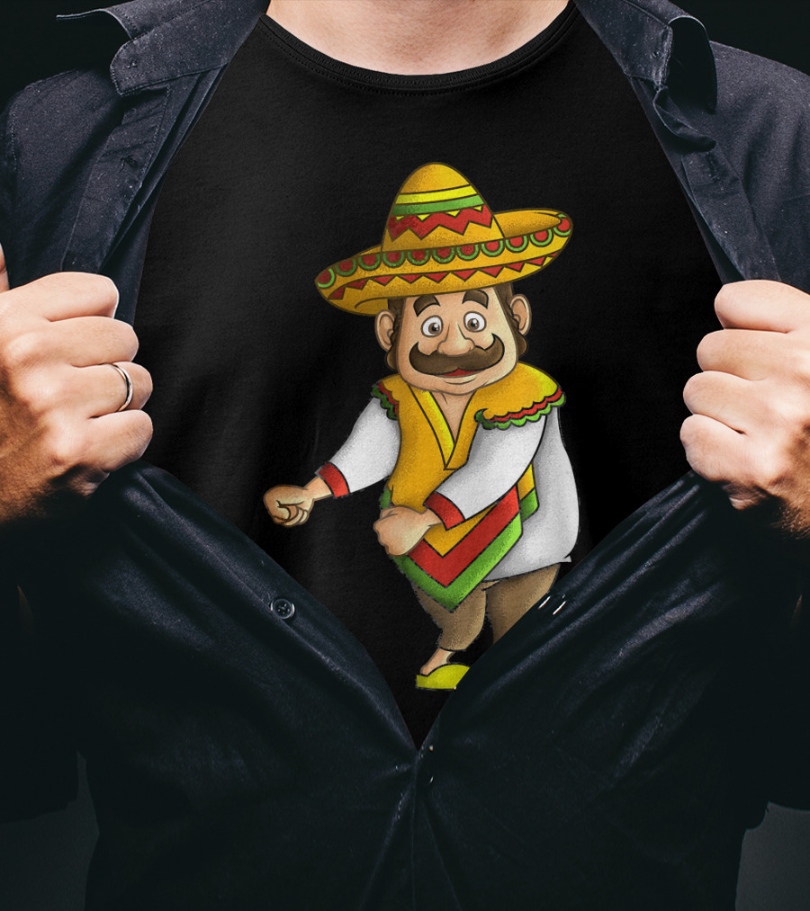 Flossing Mariachi Cute Cinco De Mayo Sombrero Dance Fiesta T-Shirt