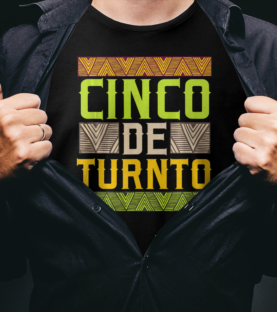 Cinco De Turnto Vibrant Geometric Cinco De Mayo T-Shirt