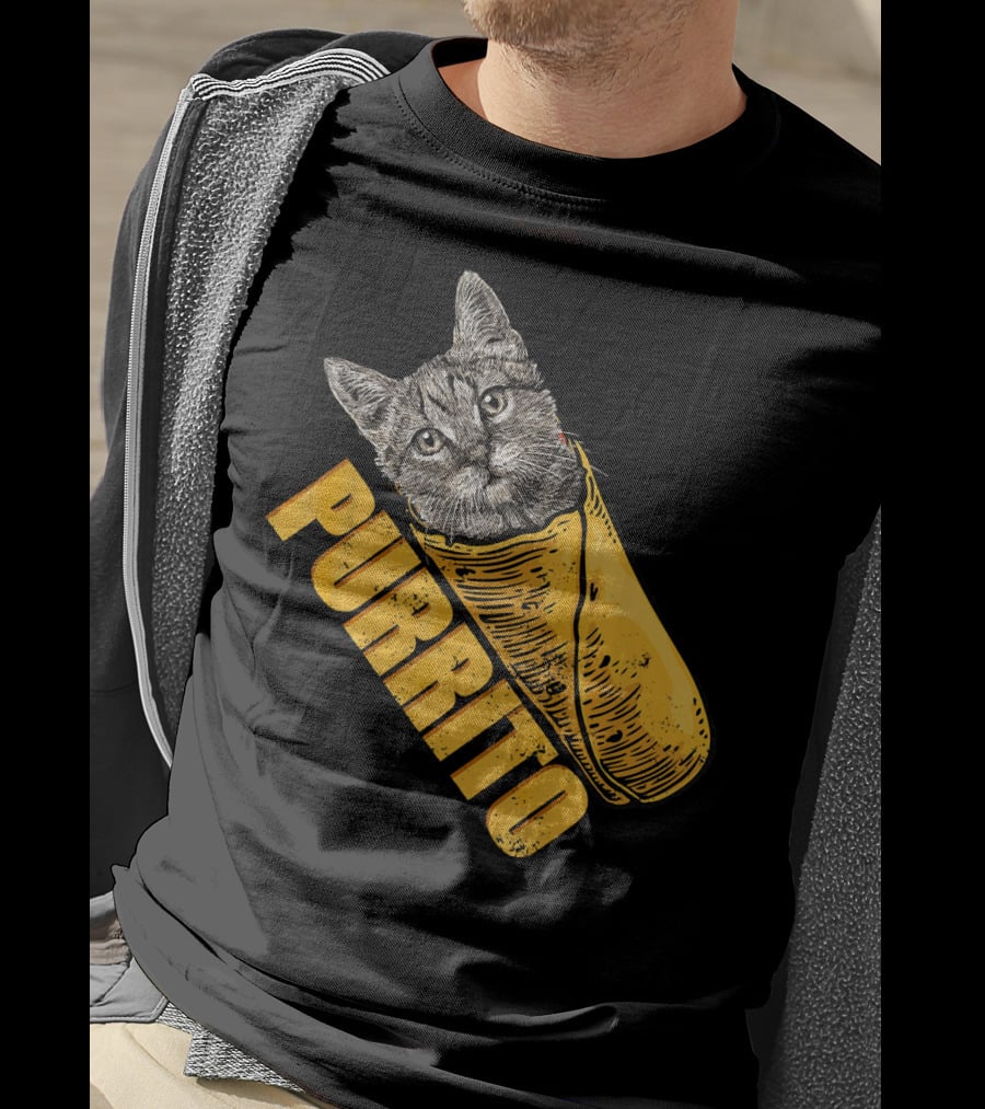Purrito Cat Burrito Mexican Food Funny Purrito T-Shirt