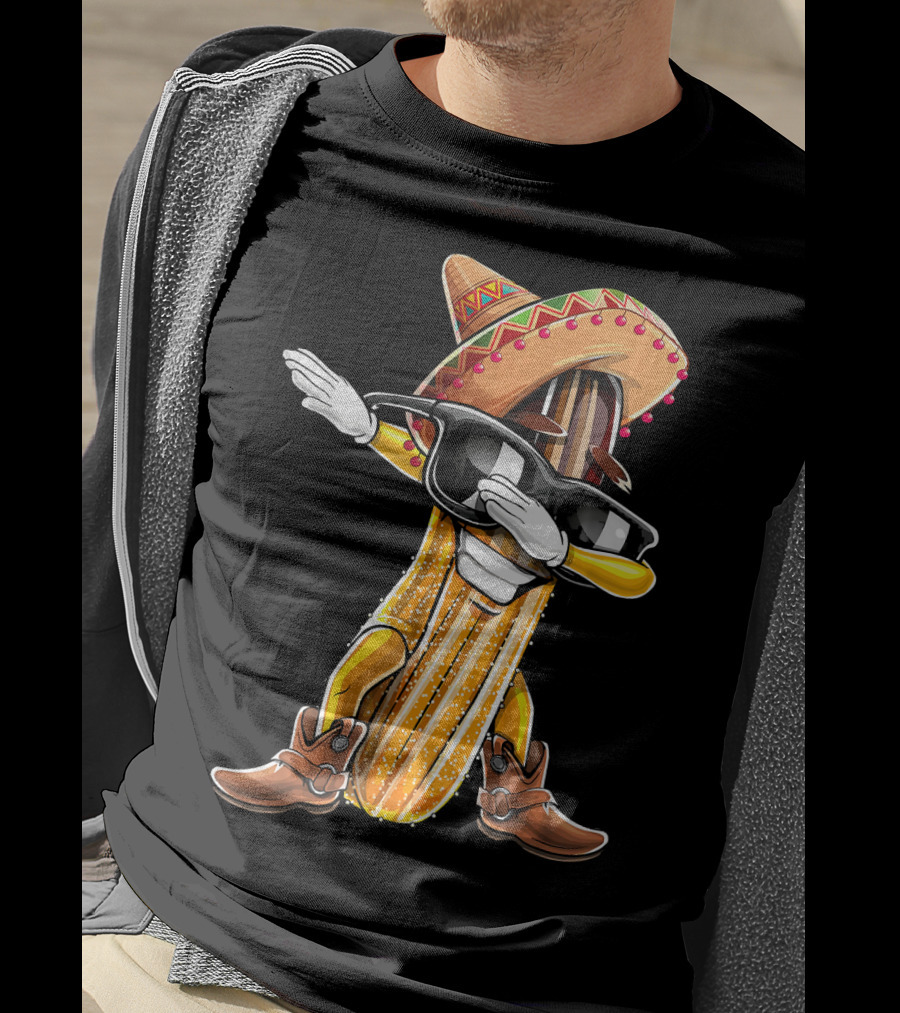 Dabbing Churro Sombrero Cinco De Mayo Party T-Shirt
