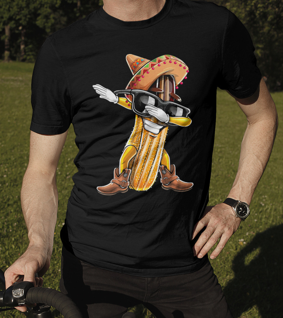 Dabbing Churro Sombrero Cinco De Mayo Party T-Shirt