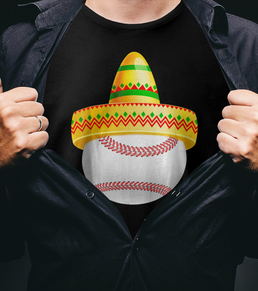 Cinco De Mayo Baseball Sombrero For Mama T-Shirt