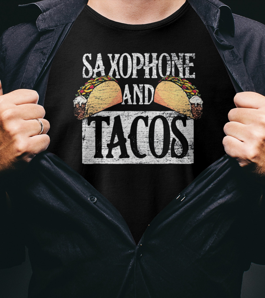 Saxophone And Tacos Cinco De Mayo T-Shirt
