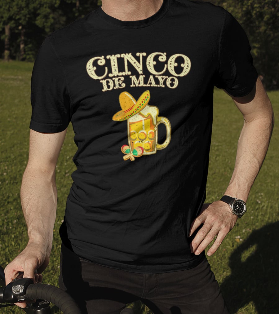 Cinco De Mayo Sombrero Beer Festive T-Shirt
