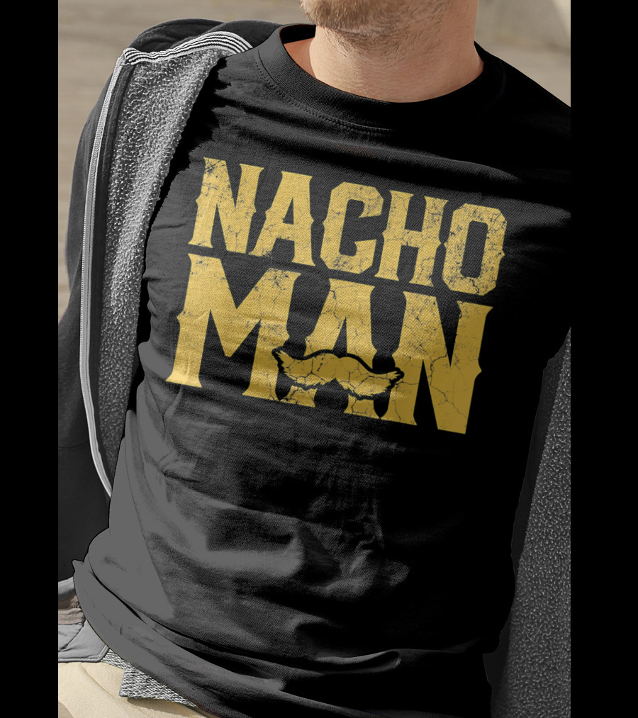 NACHO MAN Funny Cinco De Mayo Comic Style Mustache T-Shirt
