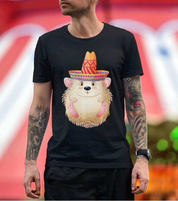 Premium T-Shirt: Sombrero Porcupine Mexican Fiesta Vibes T-Shirt Sombrero Porcupine Mexican Fiesta Vibes T-Shirt