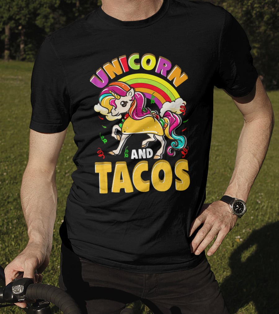 Unicorn And Tacos Rainbow T-Shirt