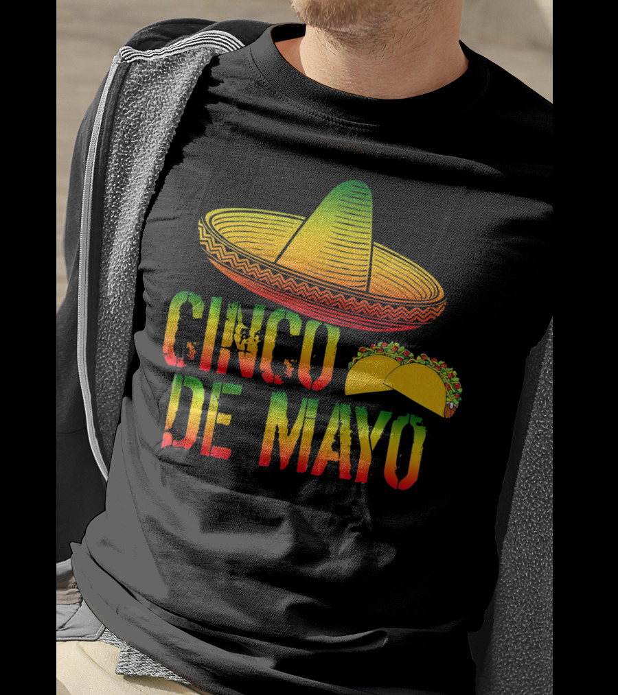 Cinco De Mayo Mexican Pride Sombrero Tacos T-Shirt