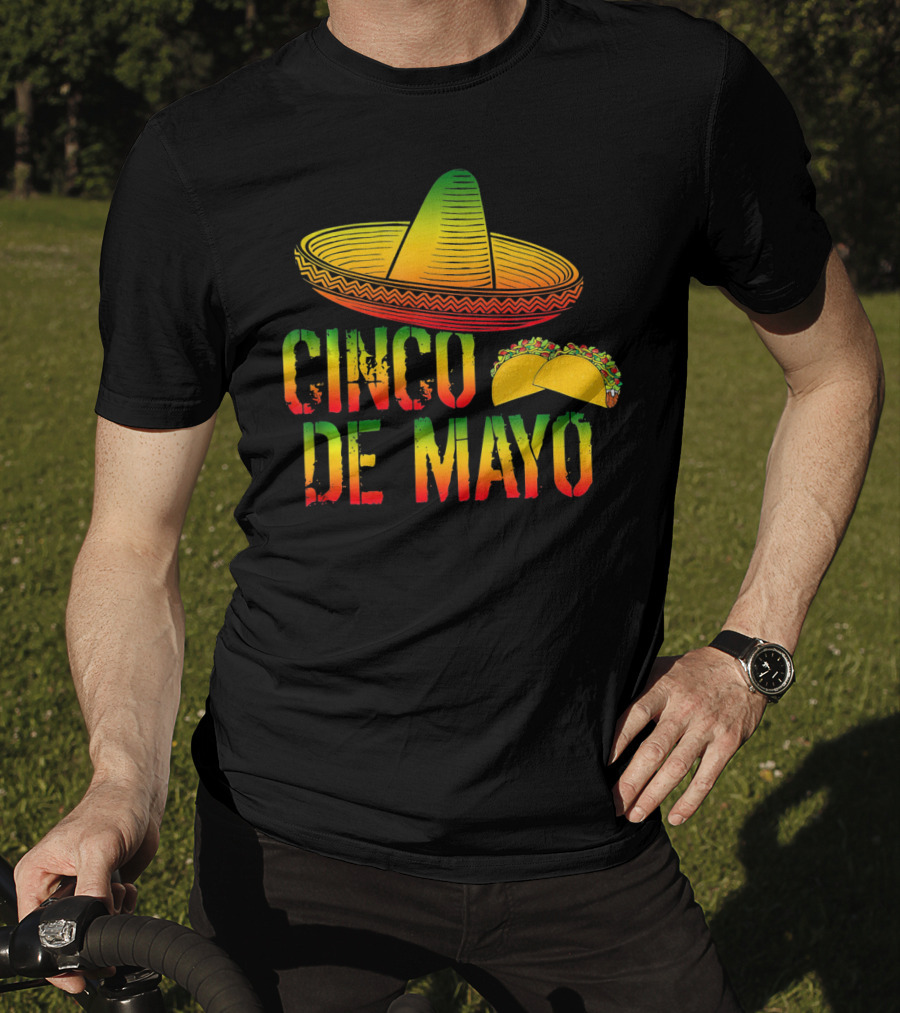 Cinco De Mayo Mexican Pride Sombrero Tacos T-Shirt