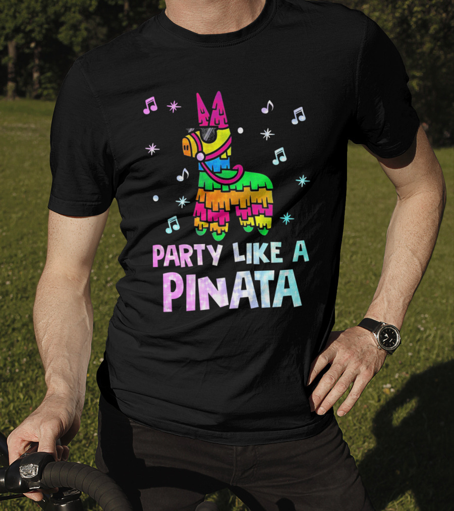 Party Like A Piñata Cinco De Mayo Music And Fun Vibes T-Shirt