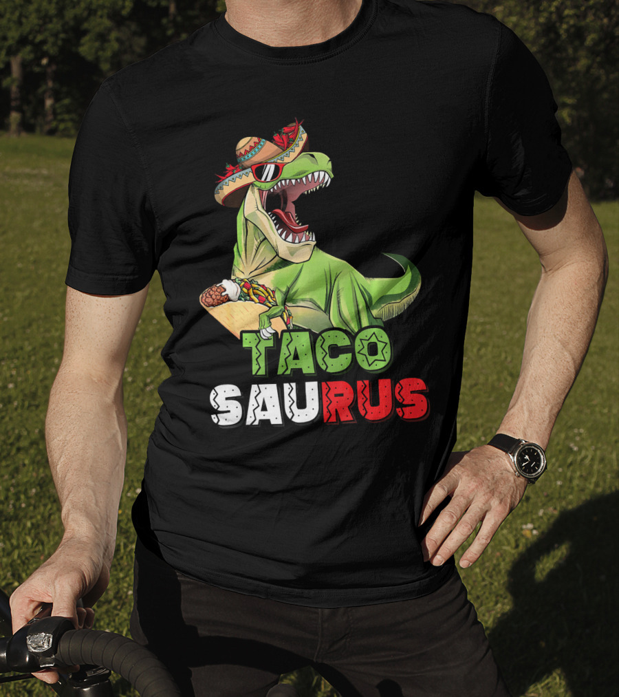 Tacosaurus Mexican Rex Cinco De Mayo Dinosaur Fiesta T-Shirt