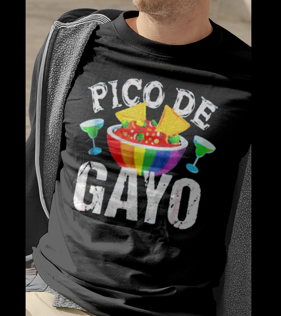 Pico De Gayo Rainbow Bowl With Margaritas T-Shirt