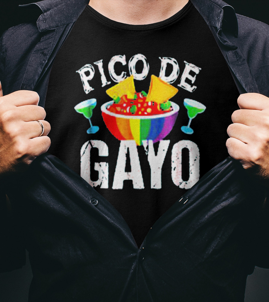 Pico De Gayo Rainbow Bowl With Margaritas T-Shirt