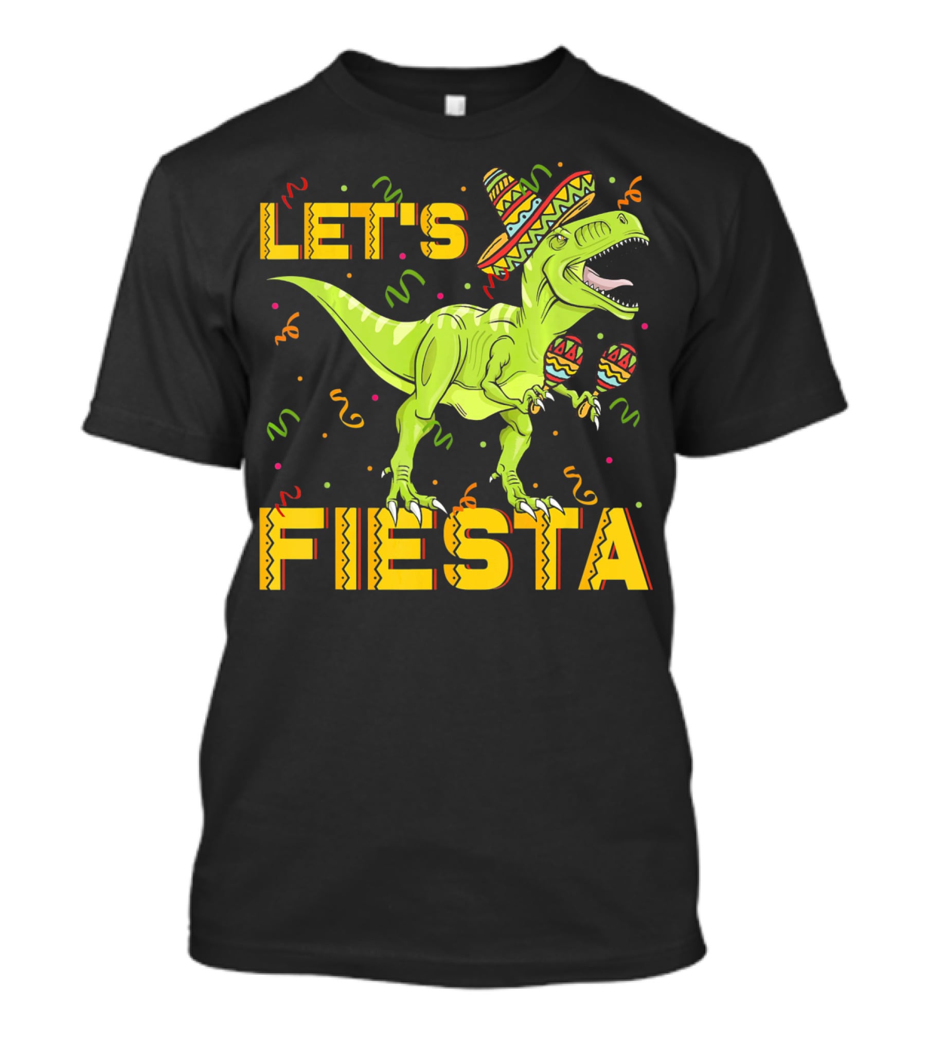 Let's Fiesta Rex Dinosaur Cinco De Mayo T-Shirt
