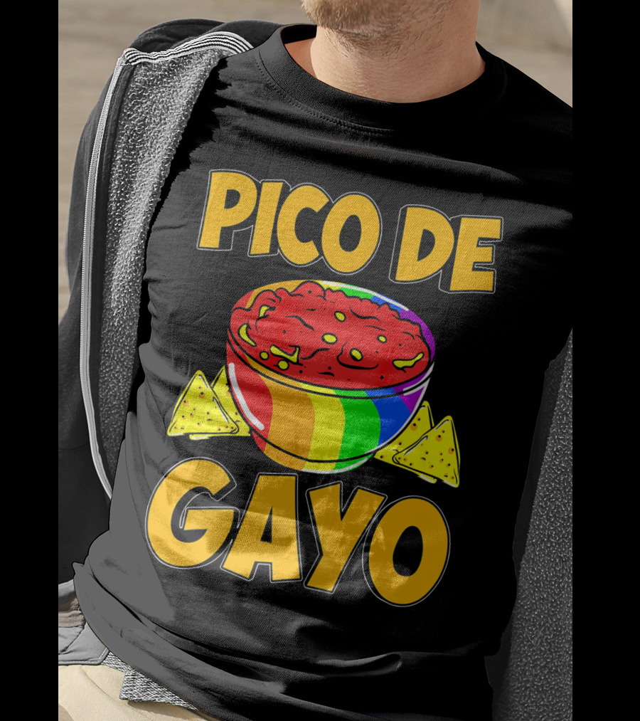 Pico De Gayo Cinco De Mayo Rainbow Salsa Bowl And Tortilla Chips T-Shirt