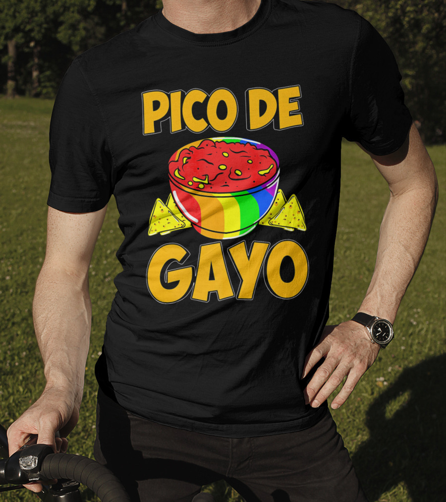 Pico De Gayo Cinco De Mayo Rainbow Salsa Bowl And Tortilla Chips T-Shirt