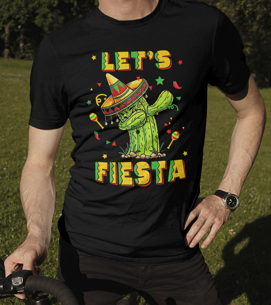 Let's Fiesta Dabbing Cactus Cinco De Mayo T-Shirt