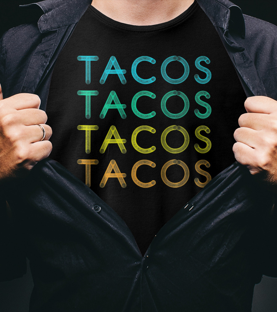 Vintage Tacos Lover Cinco De Tacos Fiesta T-Shirt