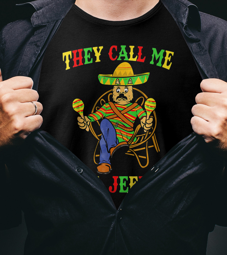 They Call Me El Jefe Yorkshire Terrier Cinco De Mayo T-Shirt
