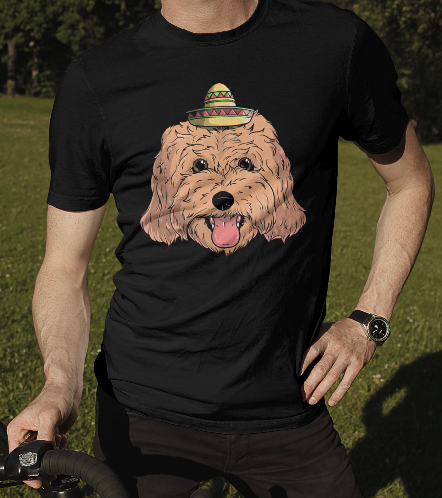 Cockapoo Dog Sombrero Fiesta Cinco De Mayo T-Shirt