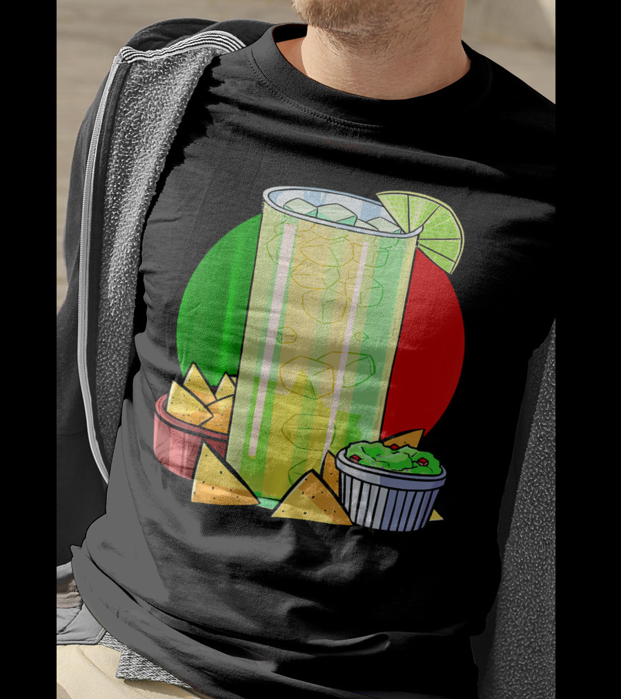 Funny Cinco De Mayo Tequila Guacamole Nachos Lime Fiesta T-Shirt