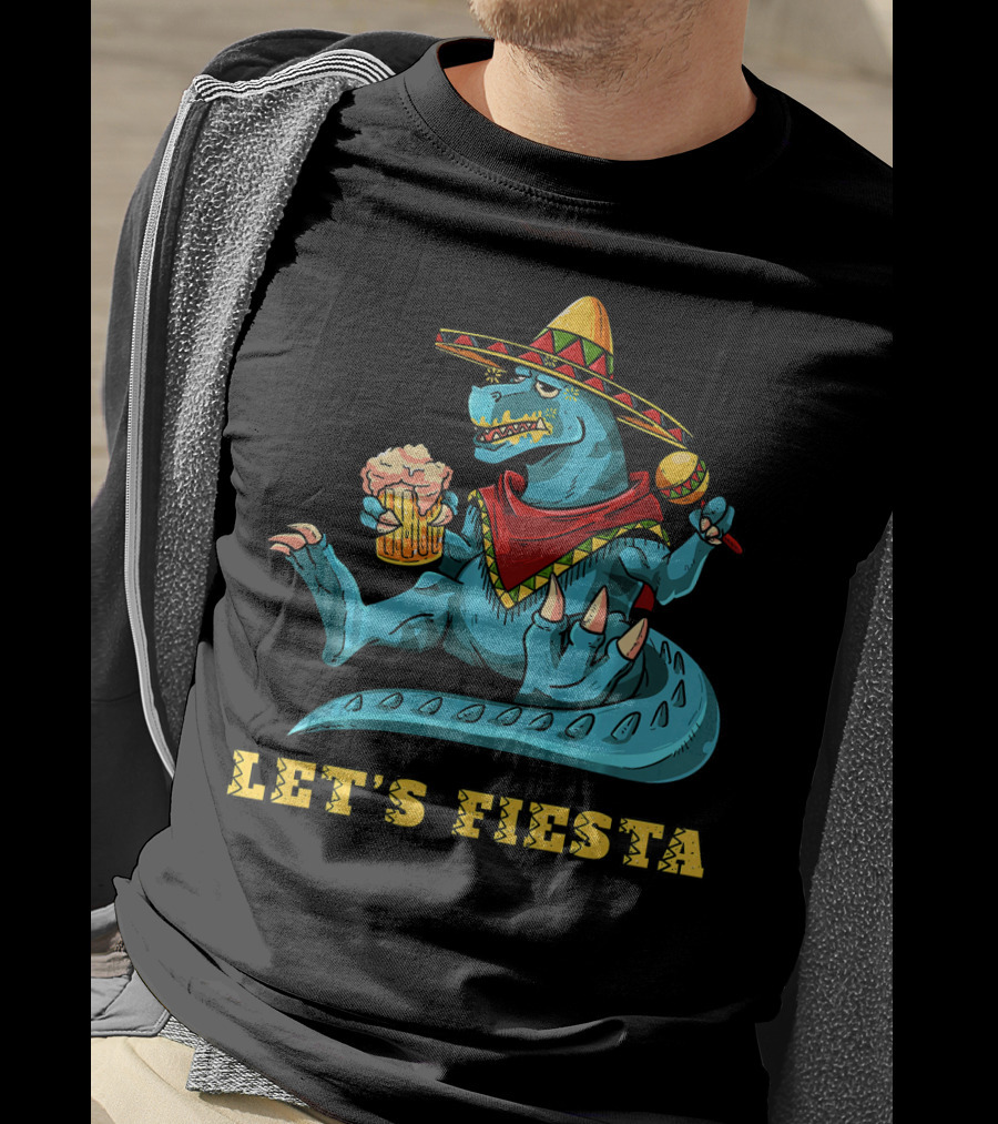 Cinco De Mayo Let's Fiesta Rex Dinosaur T-Shirt