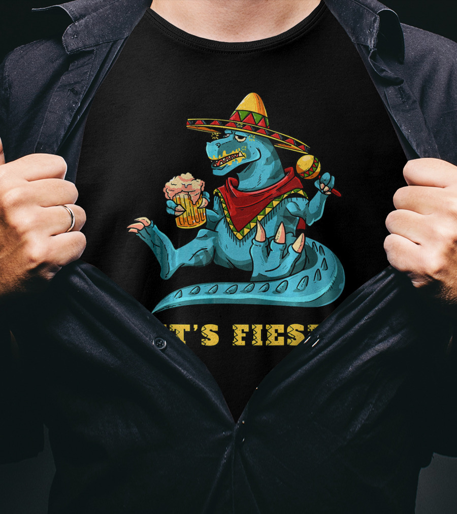 Cinco De Mayo Let's Fiesta Rex Dinosaur T-Shirt