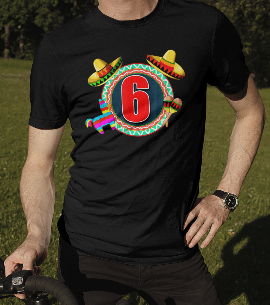 Cinco De Mayo 6 Sombrero Maracas Piñata T-Shirt