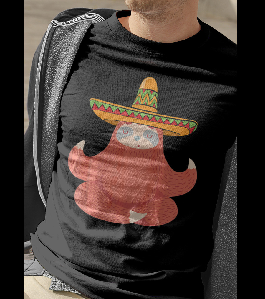 Sloth Sombrero Mexican Fiesta Cinco De Mayo T-Shirt