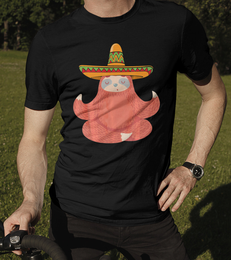 Sloth Sombrero Mexican Fiesta Cinco De Mayo T-Shirt