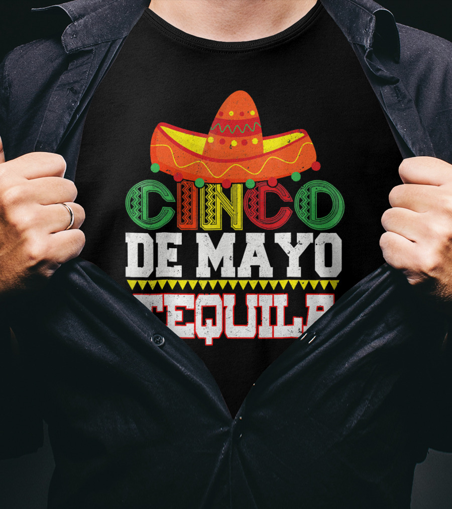 Cinco De Mayo Tequila Sombrero T-Shirt