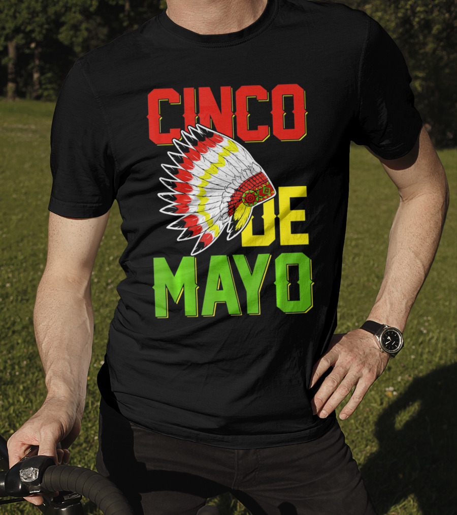 CINCO DE MAYO Native American Headdress T-Shirt